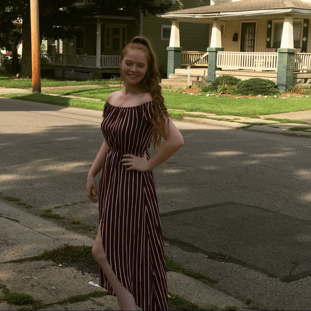 striped romper